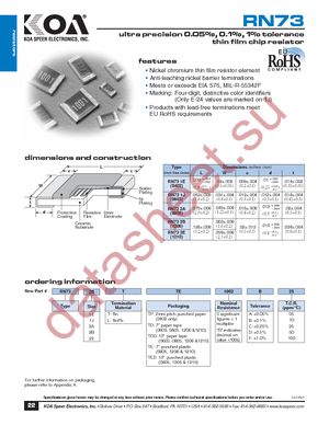 RN732BTTDK2671B25 datasheet  